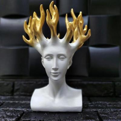 گلدان ذهن سبز کوچک سفید آتشی