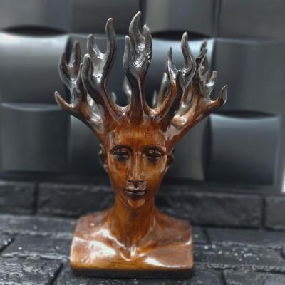 گلدان ذهن سبز کوچک رنگ چوب