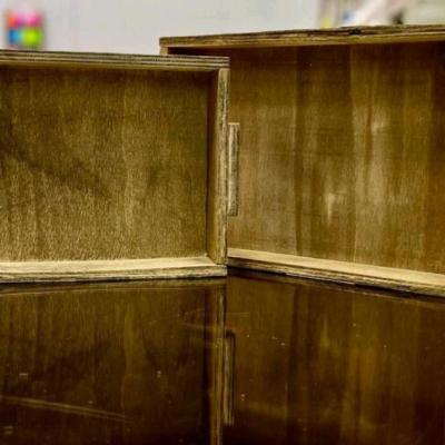 سینی چوبی جفتی سینی چوبی دوعددی کیفیت معمولی