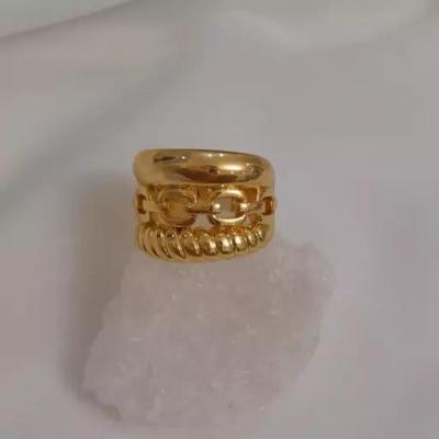 انگشتر پورتوفینو سه لاین تیتانیوم