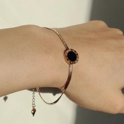 دستبند ماری بولگاری استیل رزگلد