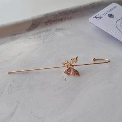 گوشواره ایرکاف زنانه YSX استیل نگین دار (تک) کد 01