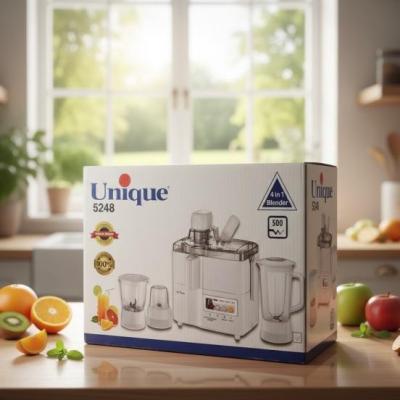 آبمیوه‌گیری چهارکاره یونیک مدل 5248 | تیغه فولاد ضدزنگ و بدنه مقاوم ارسال پس کرایه