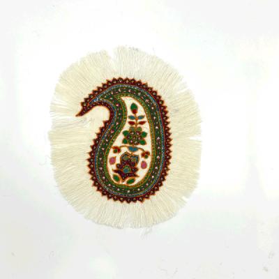 بته جقه پته دوزی رنگ سفید طرح دریا کد BT09