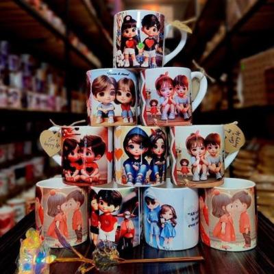 ماگ چاپی طرح دار تک جعبه (طرح دختر و پسر)