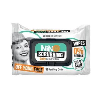 دستمال مرطوب آرایش پاک کن پوست چرب نینو