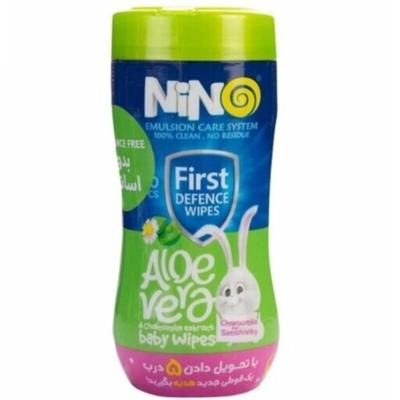 دستمال مرطوب پاک کننده کودک بدون اسانس نینو 70 عددی