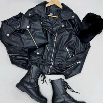 کت چرم زنانه صنعتی آستردار