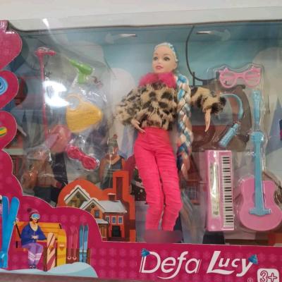 عروسک باربی برند دفالوسی جعبه بزرگ همراه وسایل