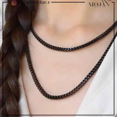 زنجیر کارتیه 4میل مشکی کد 00116 موژان حیدری