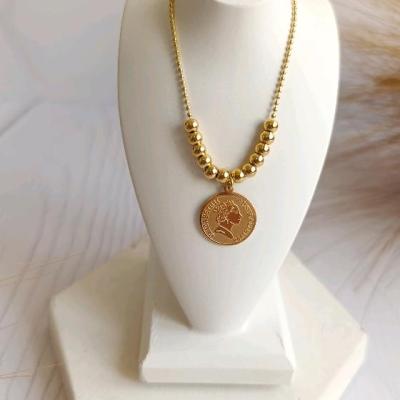 گردنبند استیل سکه الیزابت