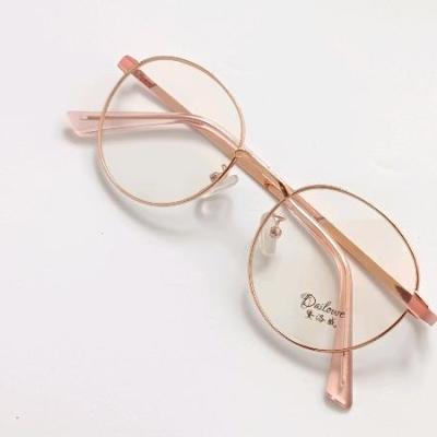 عینک طبی گرد فلزی عینک طلایی