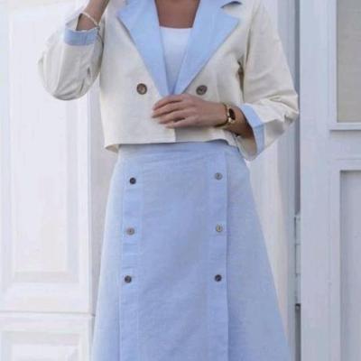 ست کت و دامن مدل گلی