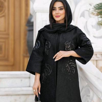 مانتو مجلسی مخمل مدل برگی