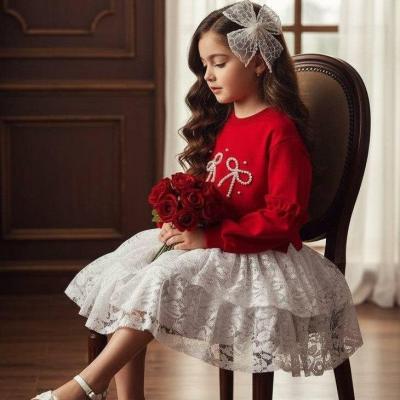 لباس یلدایی دخترانه پیراهن سارافون مروارید (موجودی چک شود)