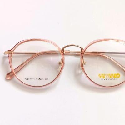 عینک طبی زنانه دخترانه رنگ طلایی صورتی