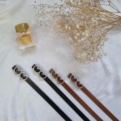 کمربند زنانه سگک قلبی 1.5 سانت