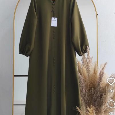 پانچو زنانه کرپ مدل مانتو عبایی شیک دکمه دار خاص