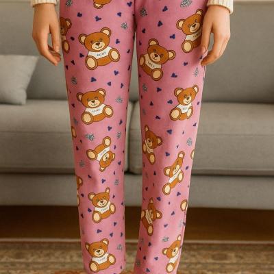 شلوار‌پیژامه مخمل زنانه تدی وارداتی سفارش دبی-157990