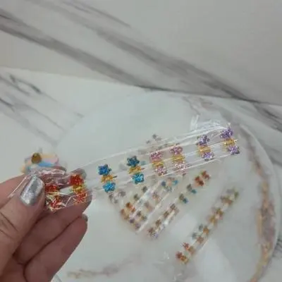 گیره مینی نگین دار بسته 8 تایی