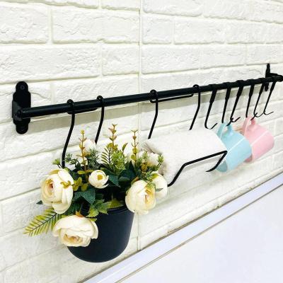 استند تک گلدان با آویز حوله