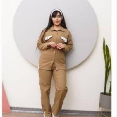 کد1402 مدل همیلا مانتو شلواردکمه پرچی-152687