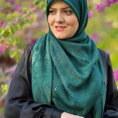 روسری پلیسه نخی شاین دار