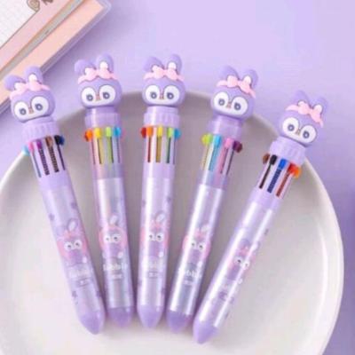 خودکار 10 رنگ فانتزی بنفش