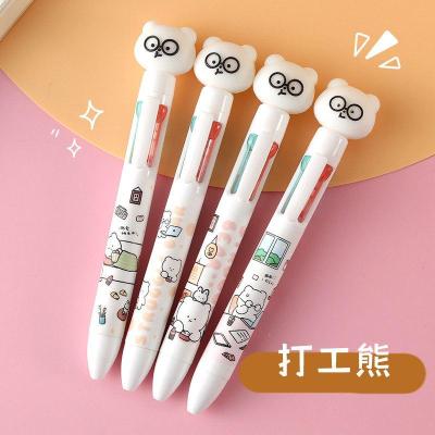 خودکار 4 رنگ خرس عینک دار روان نویس فانتزی