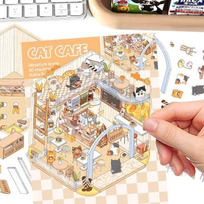 استیکر طراحی اتاق سه بعدی طرح حیوانات فانتزی