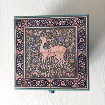 جعبه چوبی دکوپاژ طرح آهو