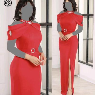 پیراهن مهمانی زنانه کرپ مازراتی مدل گلاره