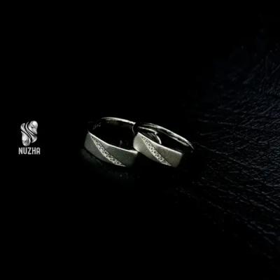حلقه ست نقره زنانه ومردانه کدhs1012
