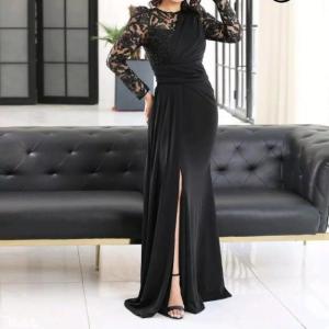 پیراهن مهمانی زنانه کرپ غواصی مدل دلا