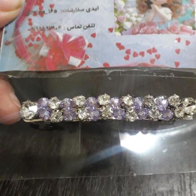 گیره نگینی دو رنگ کریستال