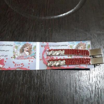 گیره نگینی دو رنگ