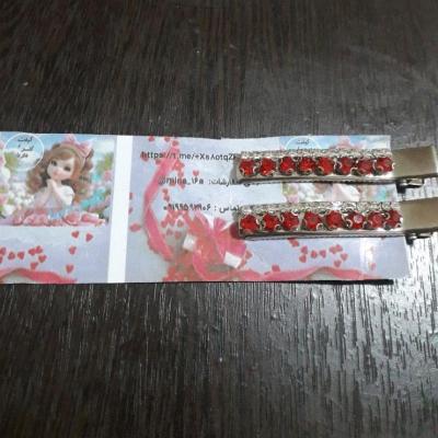 گیره نگینی دو رنگ