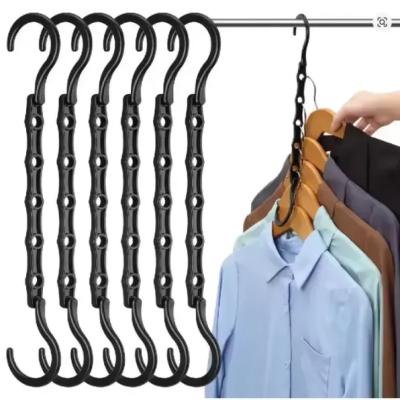 آویز لباس 5 خانه با قلاب چرخشی – رنگ‌های متنوع