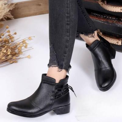 بوت زنانه پشت بندی زیره پیو سبک راحت جنس رویه چرم صنعتی سایز 37تا40