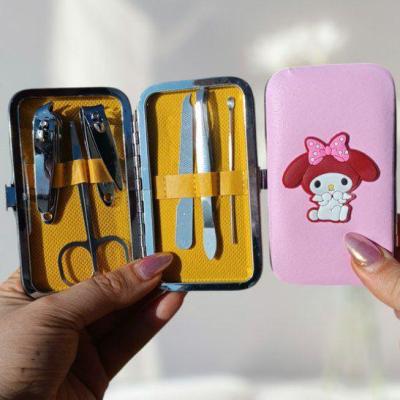 ست مانیکور 6 تکه جعبه فلزی فانتزی