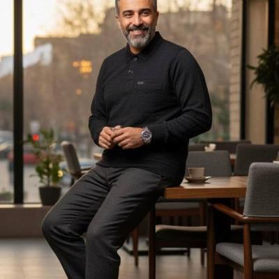 بلوز یقه دار مردانه جیب فیلتو