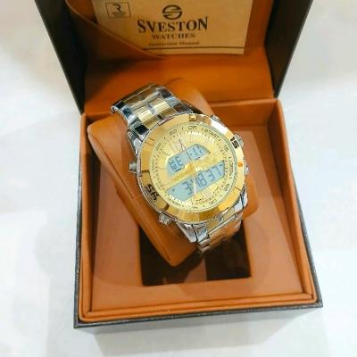 ساعت مردانه سویستون SVESTON دوزمانه ژاپن میوتا اصل مدل SV-9304G-157718