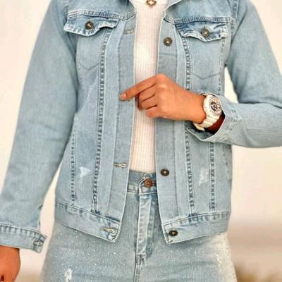 کت مجلسی نگین دار جین اصلی ضخیم