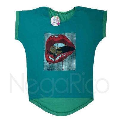 تیشرت نخی طرح لب