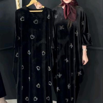 مانتو عبایی مخمل مدل ژینوس.حتما موجودی بگیرید