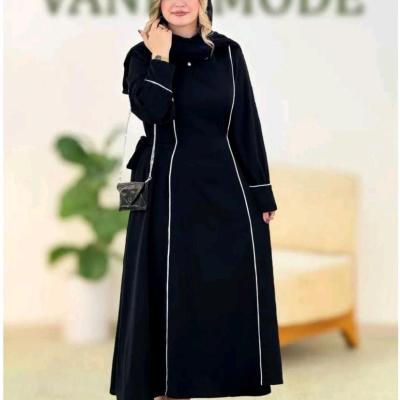 پیراهن روزمره زنانه کرپ مدل پیراهن عبایی بنیسا