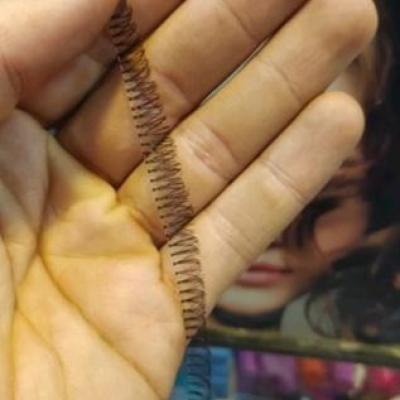 مژه ریسه ای مشکی سایز 10