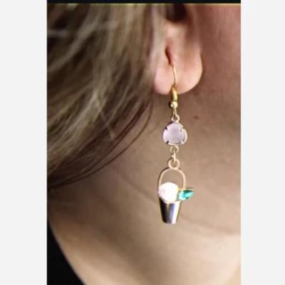 گوشواره بهاری طرح گلدان