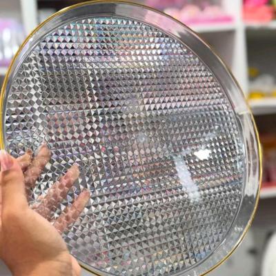 سینی اکرولیک گرد طلا کوب