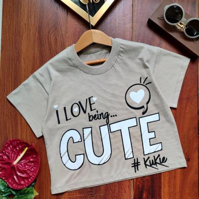 تیشرت وکراپ چاپ کیوت